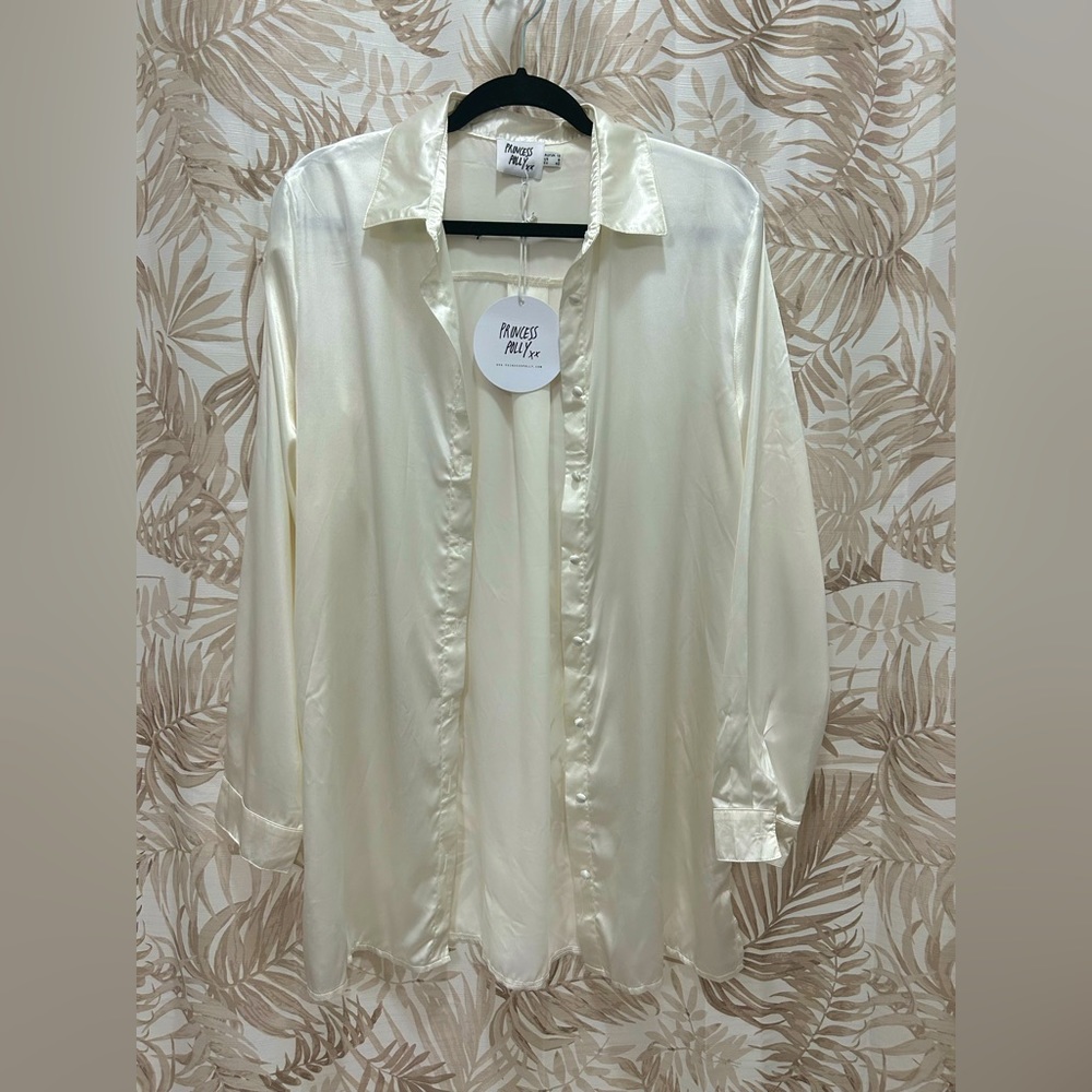 Princess Polly Satin Shirt Dress